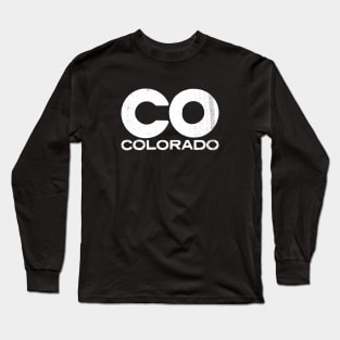 CO Colorado State Vintage Typography Long Sleeve T-Shirt